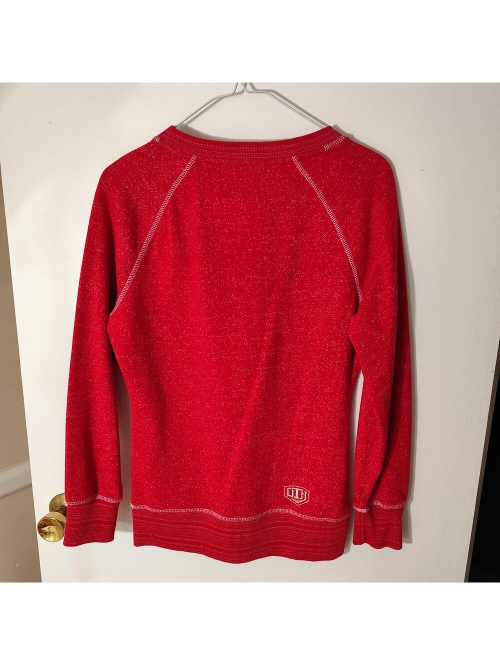 New OLD TIME HOCKEY Crewneck Red Newberry Collection Women's Sweatshirt Sz S/P